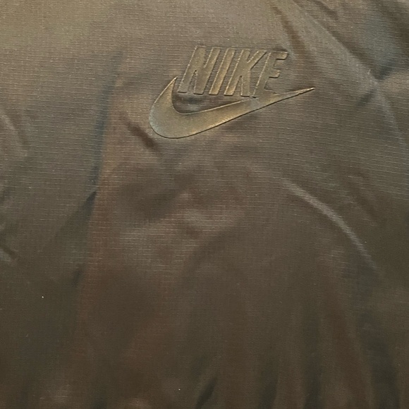 Nike Sportswear Men Sz XL Black Blue Zip Fleece  Nylon Activewear Running Jacket - Picture 7 of 10